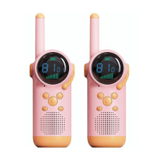 2 Stuks Walkie Talkie Kinderen Lcd-Scherm Zaklamp Intercom Afstand 1-3 Interactie Kinderen Jongen Meisje Roze
