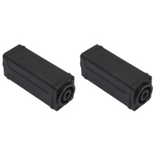 2X Adaptador de Acoplador Speakon 4PIN NL4FC, Extensor de Painel de Alto-Falante de Áudio, Conector Reto para Montagem