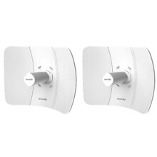 2X Tenda O8 Outdoor Access Point, 433 Mbit/S, CPE mit Großer Reichweite, 5 GHz Wireless Bridge, 23 DBi Übertragung, 20 , IP65, Wasserdicht,