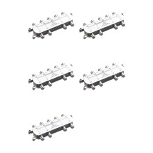 5X Digitale 8-Weg Coaxiale Kabelsplitter 5-2400MHz, RG6-Compatibel, Werkt met Analoge/Digitale Tv-Verbindingen en Internet