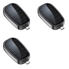 3X 1200mAh Portable Solar Power Bank Outdoor Emergency Power Charger Wireless Mobile Power Bank Type-C for Camping