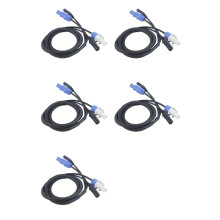 5X voor 'DMX Powercon-Kabelcombinatie van Powercon-Stekker en DMX XLR-Signaallijn voor Lichtstroomaansluiting en Signaaldoorvoer