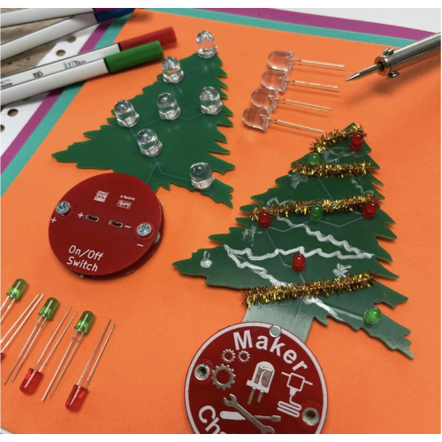 Learn to Solder Holiday Tree STEM Electronics Kit with LED Lights 1