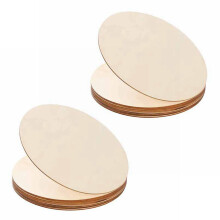 20 Pièces Pièces de Bois Naturel Tranche Disques En Bois Non  Ronds pour Centres D'Artisanat Bricolage Ornements de Noël 4 Pouces