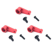 3X Metall 144001-1263 25T Servoarm Horn Upgrade-Teile für 144001 1/14 RC Car Upgrade Ersatzteile, Rot