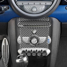 Carbon Fiber Center Console CD Panel Trim for Cooper Hardtop R56 Clubman R55 Convertible R57 Accessories A