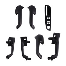 7PCS Cubierta de Embellecedor de Interruptor de Ventana de Puerta de Agarre Interior Negro para 5 -MK5 Reposabrazos Interior 1K4868049C