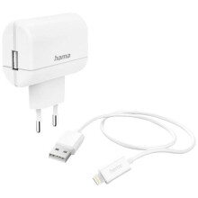 Hama Chargeur USB 12 W 1x USB-A, 1x Apple Lightning blanc intérieure
