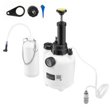 Kit de Purga de Frenos Manual 3 L-Duoku-con Botella de Recuperación de 1 L y 5 Adaptadores para Cilindro Maestro, para Coches