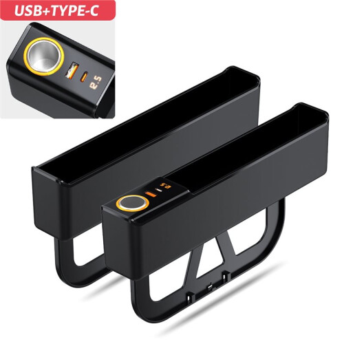 Car  Filler Organizer with Detachable Base and Multi-Charging , Dual Pack 1