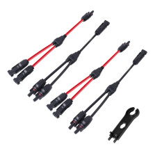 Y Branch Plug 1 to 2 Parallel Connection Solar Connector Photovoltaic Panel Adaptor of Battery Plate Assembly Group