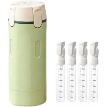 4-in-1 Reisdispenserfles met Schaalverdeling en Etiket, 30 Ml Navulbare, Lekvrije, Transparante, Draagbare Toiletartikelenverpakking
