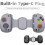 D8 Type-C Wired/BT Mobile Phone Controller, Wireless Gamepad for PS Remote , Telescopic Game Controller Joystick A 3