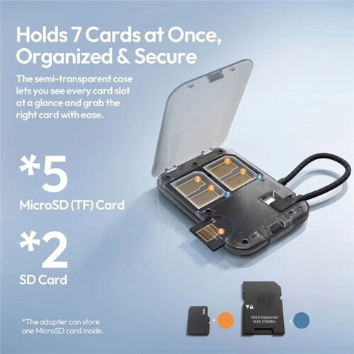 CC02  Card Reader Portable Card Case Magnetic Phone Stand for IOS Android Windows MacOS Linux for Photography 1