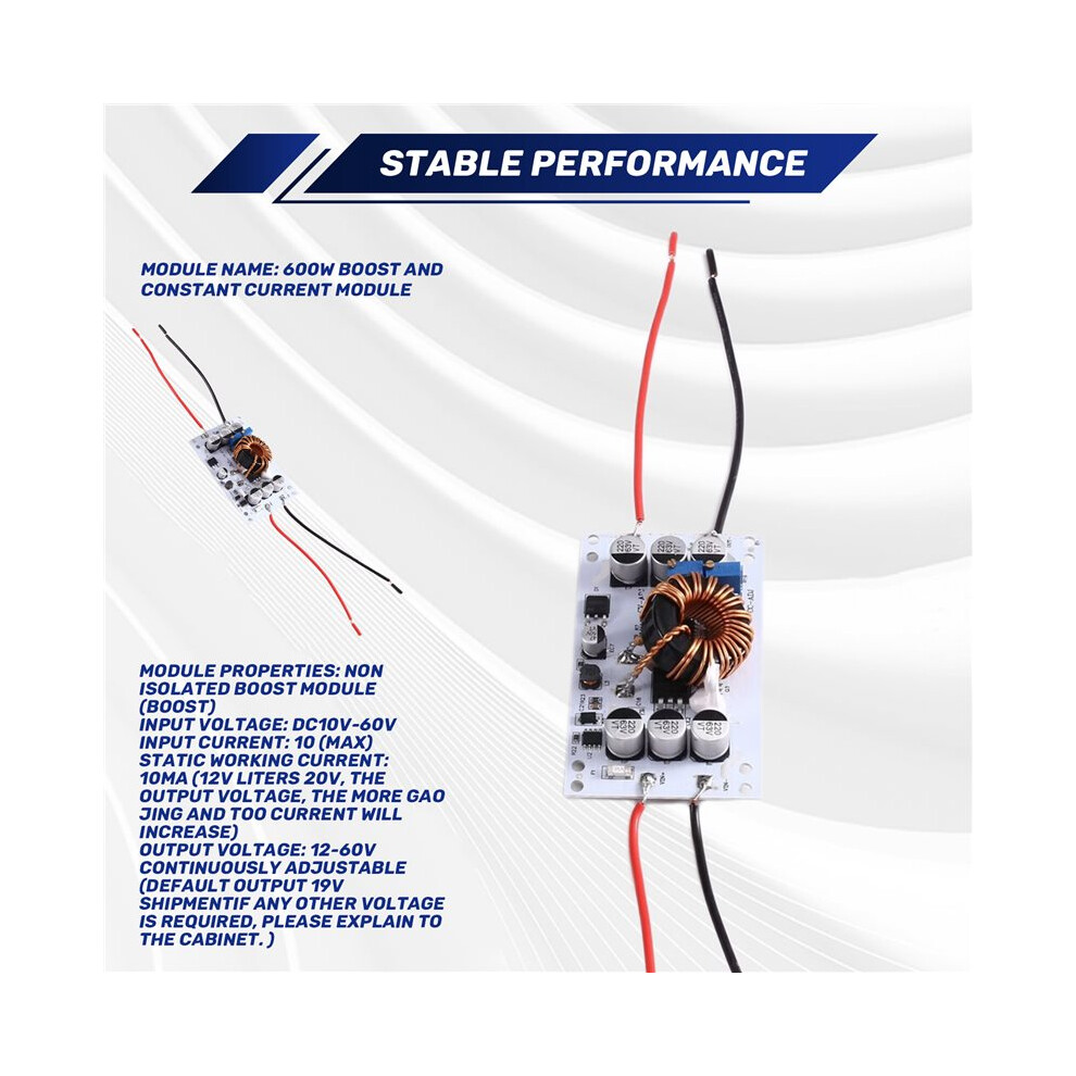 600W - Step Boost Converter Module 12V 24V 36V 48V Power Supply Transformer 10V-60V To 12V-60V 10A 6033019183970
