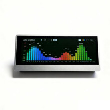 4.6inch Touch Screen VU Meter Audio Spectrum Analyzer Voice Control Analog Pointer Sound Level Indicator for Desk