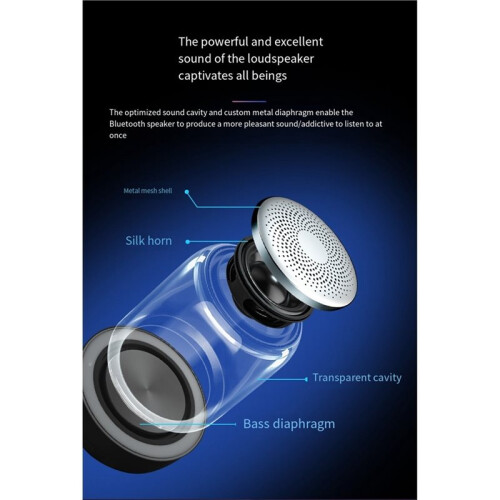 Wireless  Speakers Crystal Illuminated  Speaker True Wireless Stereo Speaker Transparent LED Music Player 2