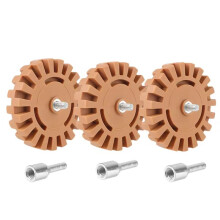 Set van 3 Rubberen Gummetjes met 1/4 Inch Schacht (20 mm) voor Elektrische Boormachine, Gereedschap voor Het Verwijderen van Autostickers