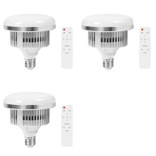 3X 85W LED Photographic Lighting Bulbs E27 Base Lamp with Remote Control Dimmable Daylight Bulb for Photo Studio Softbox