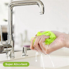 Mikrofaser-Reinigungstuchrolle, Wiederverwendbare, Abreißbare Mikrofasertücher, Waschbare, Extrem Saugfähige Lappen, 4 Rollen, Grün
