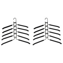 2X Heavy Duty Space-Saving Metal Hangers with Non-Slip Foam Pads - Multi-Layer Design for Coats, Sweaters,and T-Shirts