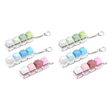 6 Pack Keyboard Fidget Toy - Clicky, Creamy & Silent Stress Relief Fidget Clicker Keychain - Quiet Fidget Toy