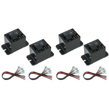 Leistungsrelais AC 120V Spule 120 VAC 30A 40A SPDT (1Ö 1Ö) mit Flanschmontage und Schnellanschlussklemmen, 4er-Packung