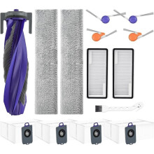 14-Delige Accessoire Set voor Flow Robotstofzuigers: Hoofdborstel, Zijborstel, Stofzak, Stofreservoir, Filter en Dweil