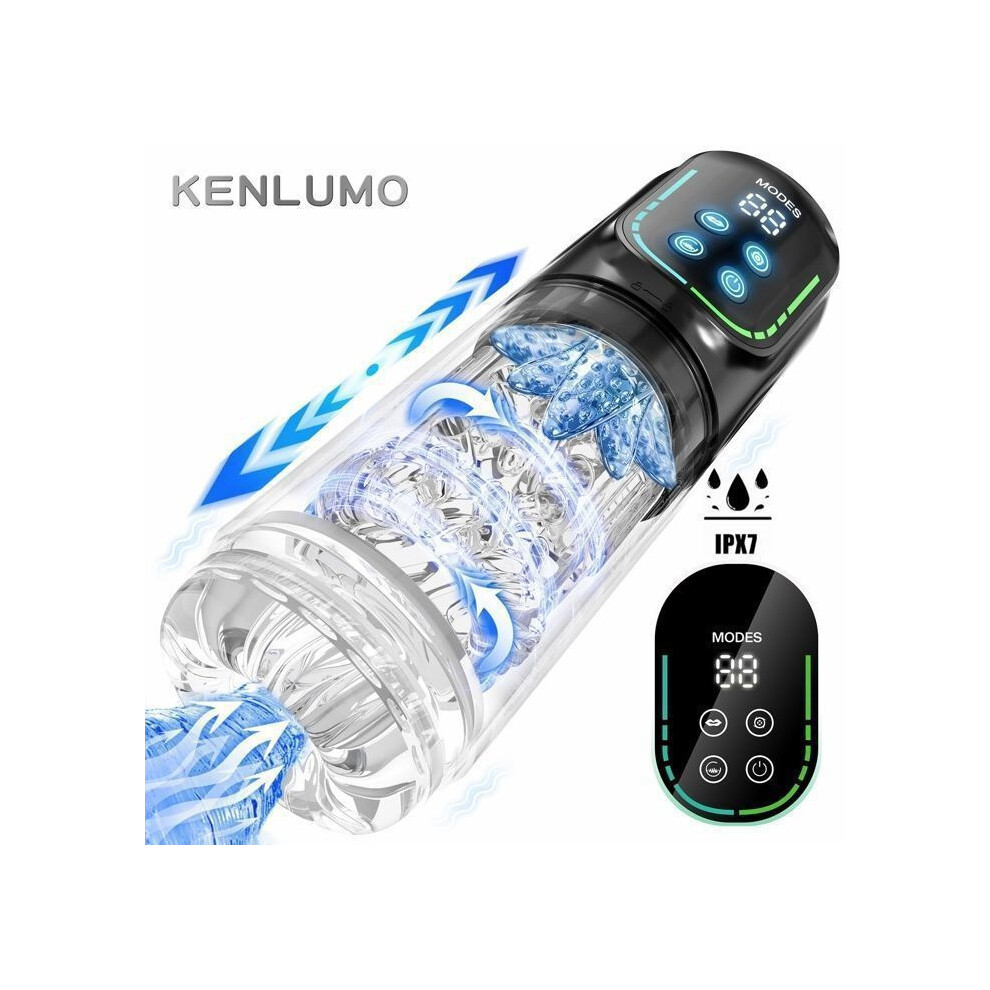 7 Mode Telescopic Rotating Male Massager, Realistic Design Adult Wellness Device