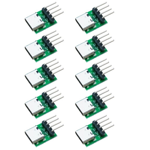 10PCS USB 3.1 Type-C 16 Pin Test Breakout Board USB 3.1 Type C Connector 16 Pin Test PCB Board for Data  Wire Cable