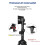 2X Adaptador de Suporte para Microfone de Tripé com Encaixe Giratório de 35 mm 5