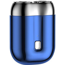 Doppelscherkopf-Mini-Elektrorasierer, wasserdicht, Hochgeschwindigkeitsmotor, tolles Vatertagsgeschenk, blau