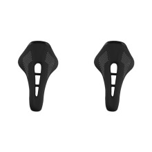 2X Ultralight Road Bike Saddle Short Nose Bicycle PU Leather Hollow Prostatic Saddle Bicycle Parts Black