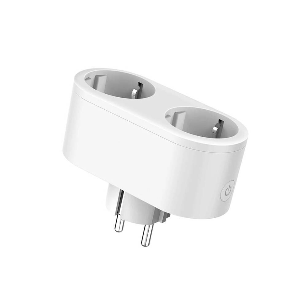 Wifi Socket Dual Outlet 16A Eu 2-In-1 Timing Socket Tuya Life Remote App Voice Control 6032216612665