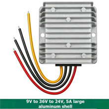 Waterproof IP67 to Converter 9-36V to 24V 5A Boost Buck Voltage Regulator Step Down Power Supply