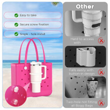 8X Porte-Gobelet Bogg Accessoires Applicables au Sac de Plage Eva Trou Porte-Gobelet Rangement Manchon de Tasse Porte-Gobelet