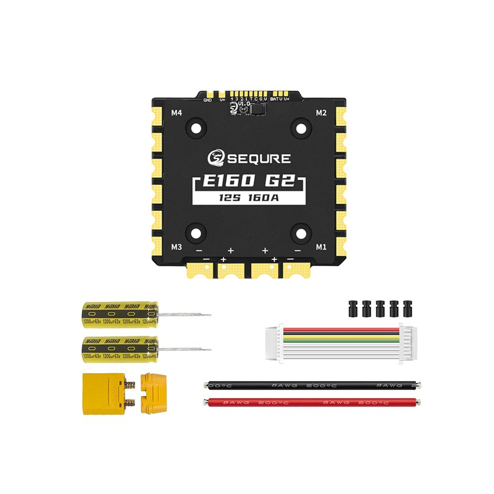 Sequre E160 G2 4-12S 160A 4In1 Esc With Am32 Firmware For Fpv Drones Racing Esc Kit 12S Am32 6031177003345