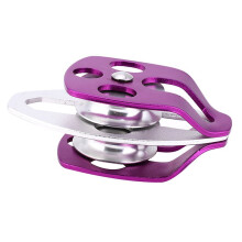2X Outdoor Aviation Aluminum Side Swing Double Pulley for Rock Climbing Mountaineering Pulley