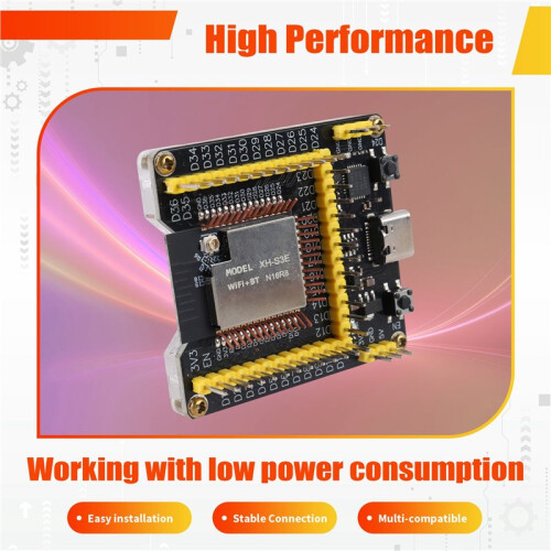 Placa de Teste de Queima ESP32 com Módulo XH-S3E N16R8 Wifi  5.0 MCU Dual-Core para ESP-32S ESP32-S3 2