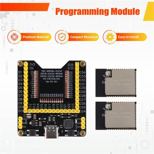 ESP32 Burning Fixture Testing Board with 2 XH-S3E N16R8 Wifi Bluetooth5.0 Module Dual-Core MCU for ESP-32S ESP32-S3 1