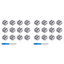 24 Connecteurs de Bande Lumineuse LED Sans Soudure, 2 Broches, 8 mm, Bande à Câbler pour Bande Lumineuse LED Monochrome 5-24 V