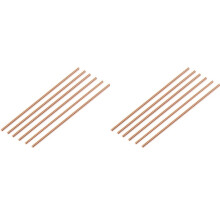 12 Stuks Ronde Staven van Puur Koper, Lengte 9,84 Inch, Massief Koperen Staaf, Kale Staaf voor Aarding van Metaalbewerking, Hobby'S en Handwerk
