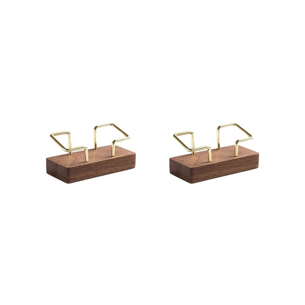 2X Business Card Holder Organizer Office Desk Display Stand Memo Counter Tabletop Shelf Home,Black Walnut Color 6033360321632