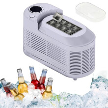 Stille mini-ijsmaker, automatische zelfreiniging, laag energieverbruik, maakt 8 ijsblokjes per cyclus