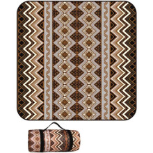 Waterdichte strandmat van 200x200 cm, gemaakt van polyester-katoen, zandbestendig, ideaal voor picknick en kamperen.