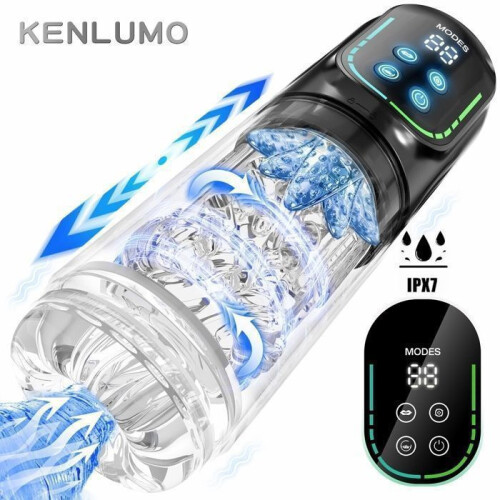 Masajeador masculino automático de succión con 7 modos, recargable.