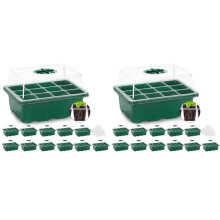 Zaadstartbak, Zaailingstartbak Plantstartset  Broeikaskiemingsset voor Zaadteelt, 24 Stuks