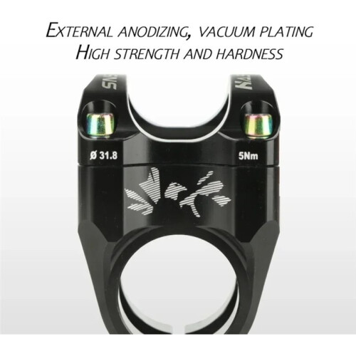 HASSNS Bicycle Handlebar, Adjustable Vertical Bikes Handle 31.8mm Length 35mm 0 Degree Bicycle Handlebar Accessories B 1