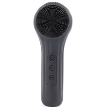 Waterproof Facial Cleansing Brush Scrubber Exfoliating Vibrating Deep Clean Face Cleaner Skin Care Tool Black