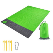 Πράσινο αδιάβροχο χαλάκι παραλίας 210x200cm, πτυσσόμενο και φορητό, για πικνίκ, κά